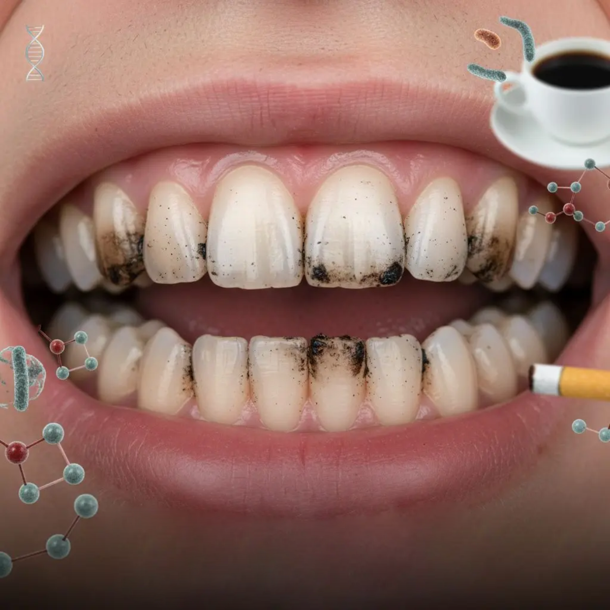 علت سیاه شدن دندان- دندانپزشکی گیشا آرام